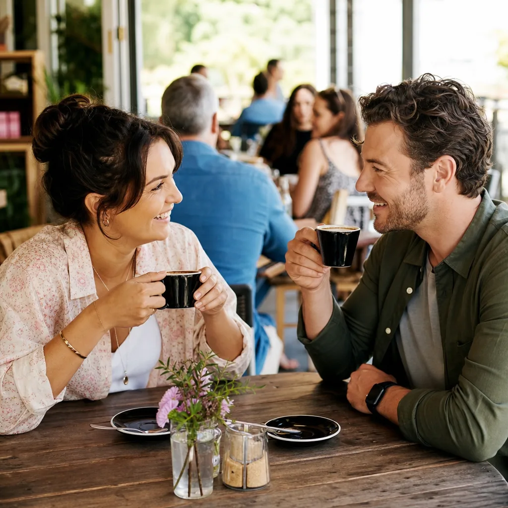 People introducing themselves at an organised singles evening