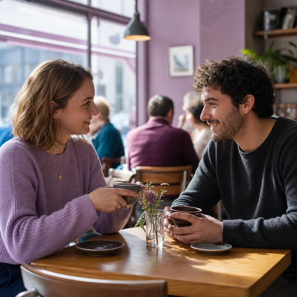 Busy café at Gunwharf Quays suitable for a public first meeting